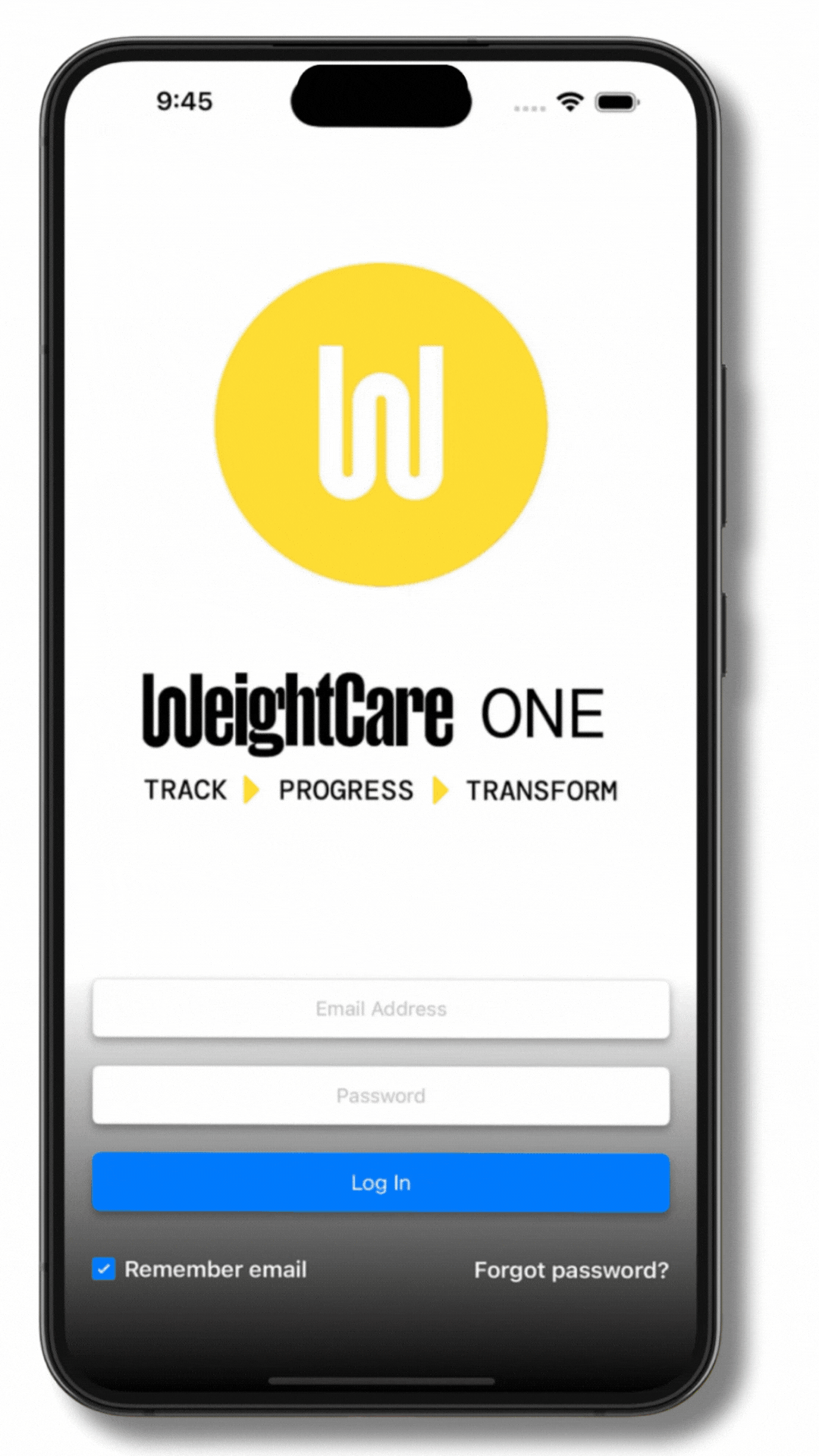 WeightCare One App Slides